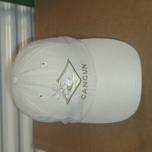 Cancun Embroidered Tourist Tan Strapback Cap Hat OS
